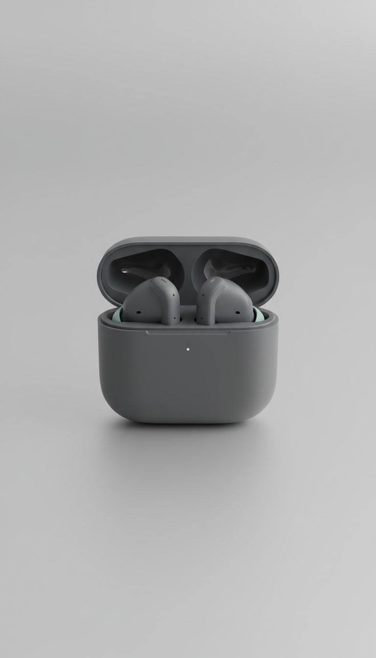 Auriculares inalámbricos de grafito con estuche de carga
